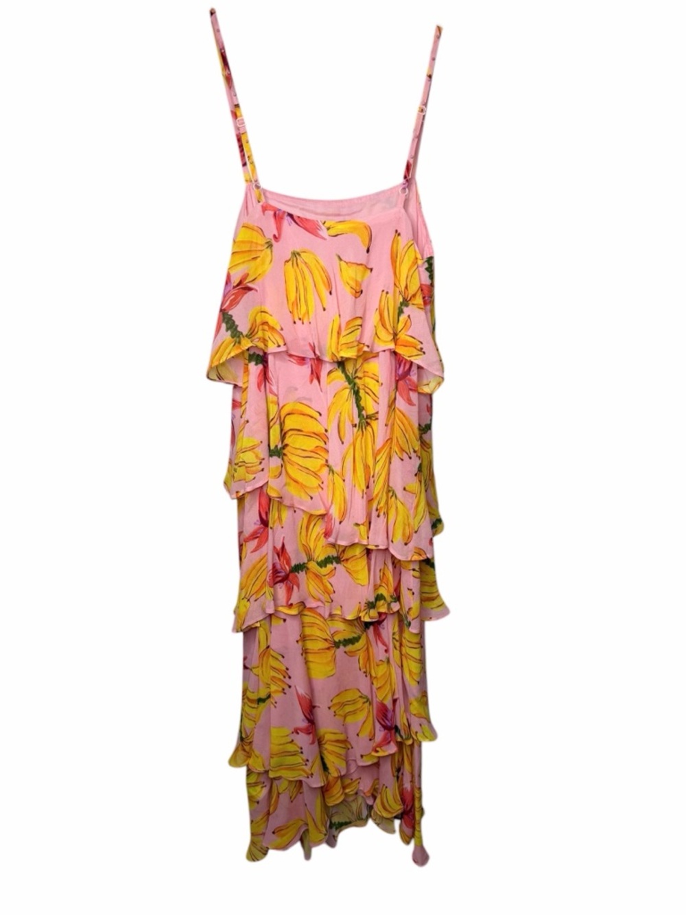 FARM Rio Banana Taste Irregular Tiered Midi Dress XS NWT - Picture 4 of 12